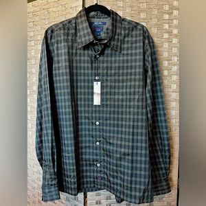Tommy Jeans Button Up Black Plaid Shirt XL